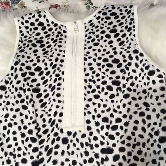 NWOT‎ PINK TARTAN SNOW LEOPARD FITTED FIT & FLARE KNIT DRESS M - Picture 6 of 8